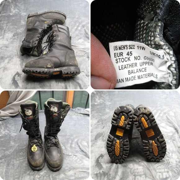 Georgia Logger Work Boots Men 11 Black Steel Toe Waterproof‎ Insulated Cold 400g - Picture 1 of 16